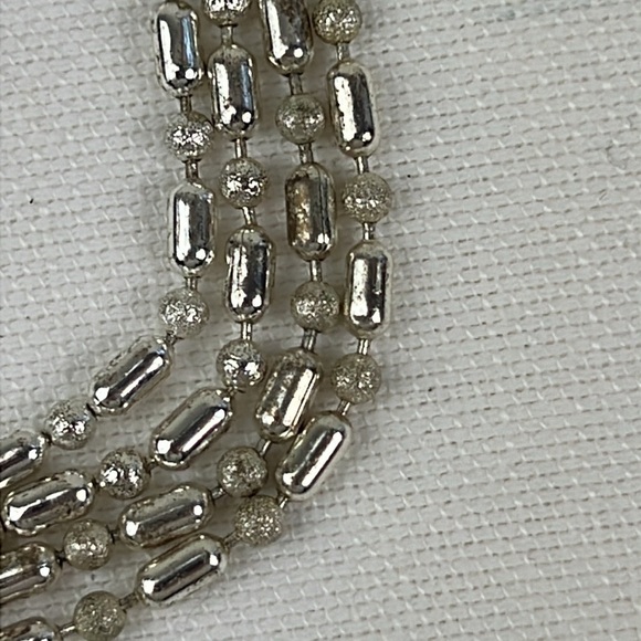 Vintage Napier Necklace Multistrand Silvertone Chain Adjustable 4 Row Signed - Picture 6 of 7